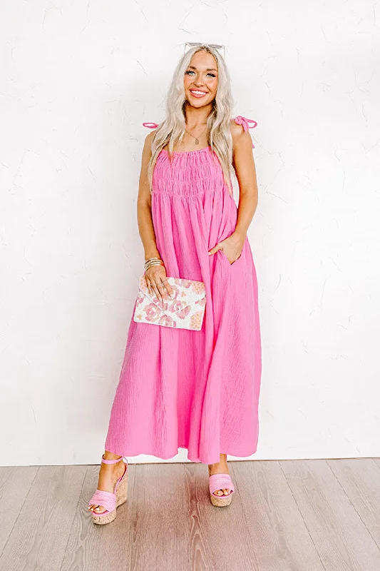 Coastal Couture Maxi Dress Fashionable High-Waist Maxi Dress