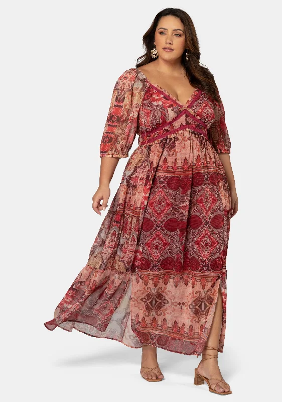 Free Spirit Maxi Dress Elegant Wraparound Maxi Dress