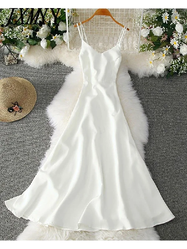 imCharms Women Beach Boho Strap Dress Sexy Party Club White Black Backless High Waist Dresses Casual Vacation Street Maxi Dress Trendy Maxi Dress with Bow imCharms Women Beach Boho Strap Dress Sexy Party Club White Black Backless High Waist Dresses Casual Vacation Street Maxi Dress Trendy Maxi Dress with Bow