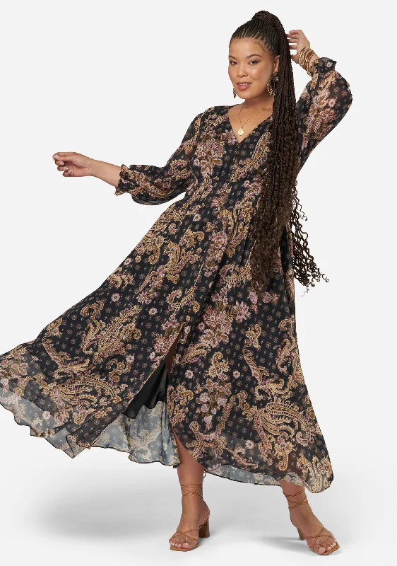 Missing Piece Maxi Dress Fashionable Printed Maxi Dress