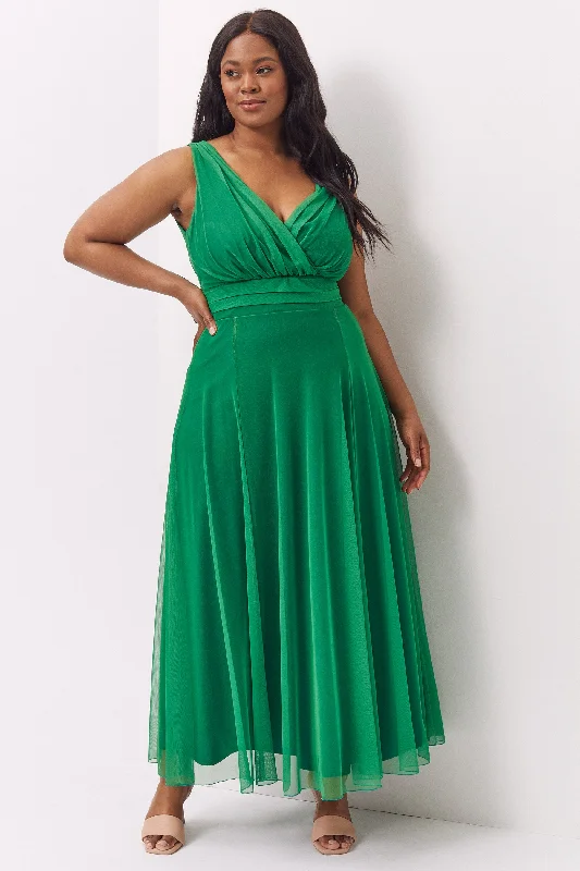 Nancy Marilyn Mesh Maxi Dress Elegant Silk Maxi Dress