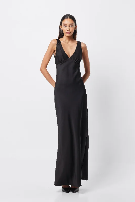 Nuance V Neck Maxi Dress Trendy Maxi Dress with Straps