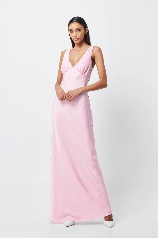 Nuance V Neck Maxi Dress Stylish A-Line Maxi Dress