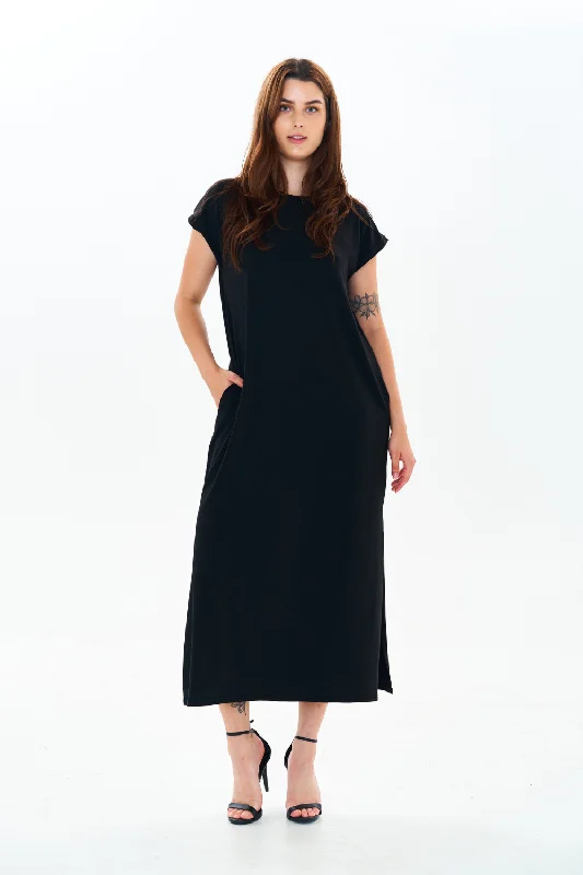 Sylvie Maxi Dress Trendy Short Sleeve Maxi Dress