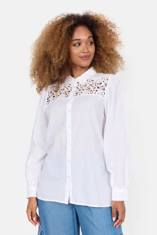Organic Cotton Lace Blouse - Caliste Double-Layered Blouse
