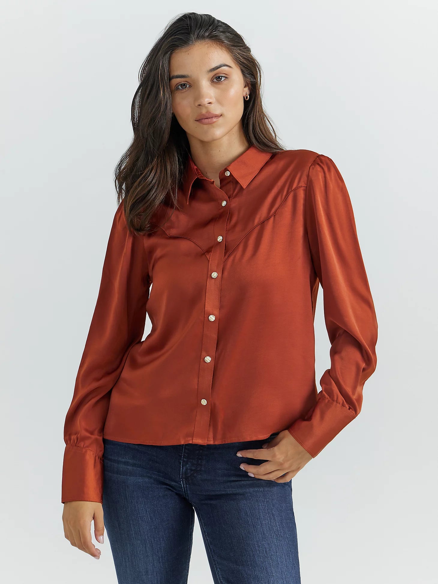 Satin Rodeo Blouse by Wrangler( Only XL ) Office Formal Blouse