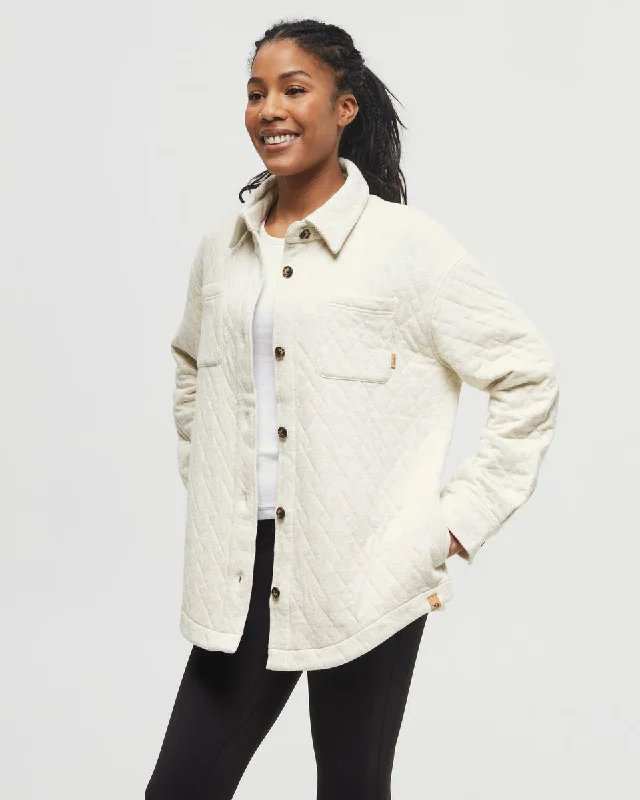 Women's Dunes Shacket Playful Puff Blouse