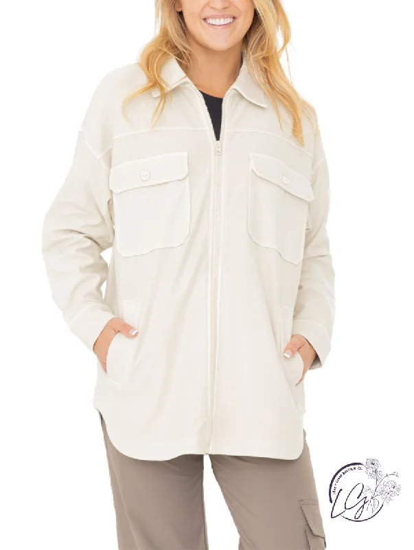 Breeze Blend Shacket Double-Layered Blouse