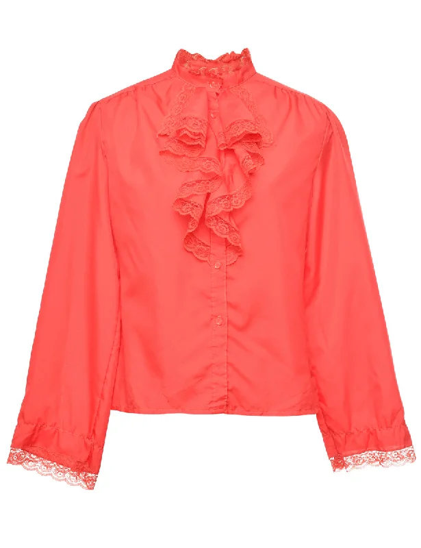 Long Sleeved Blouse - M Double Button Blouse