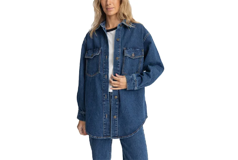 OVERSIZED DENIM SHACKET Soft Modal Blouse