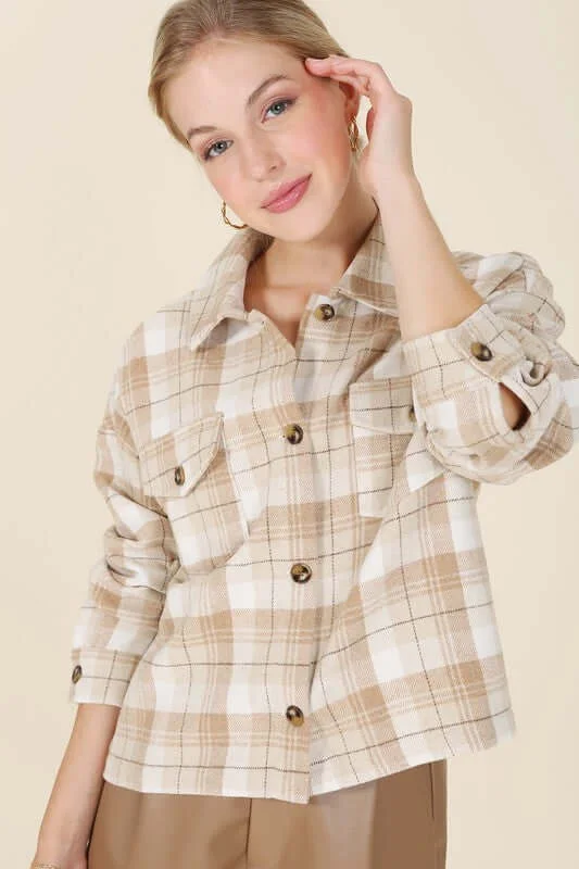 Beige plaid