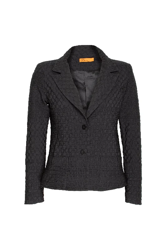 2 Button Seam Pocket Jacket - Black Jacquard 5009 V-Neck Jacket Boat Neck Jacket Square Neck Jacket 2 Button Seam Pocket Jacket - Black Jacquard 5009 V-Neck Jacket Boat Neck Jacket Square Neck Jacket