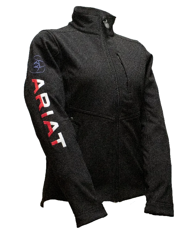 Ariat Women's Texas Black Softshell Jacket Satin Jacket Silk Jacket Chiffon Jacket