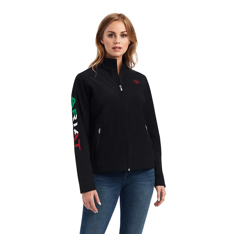 Ariat Women's Classic Team Mexico Flag Softhell Brand Jacket Elasticated Jacket Padded Jacket Insulated Jacket Ariat Women's Classic Team Mexico Flag Softhell Brand Jacket Elasticated Jacket Padded Jacket Insulated Jacket