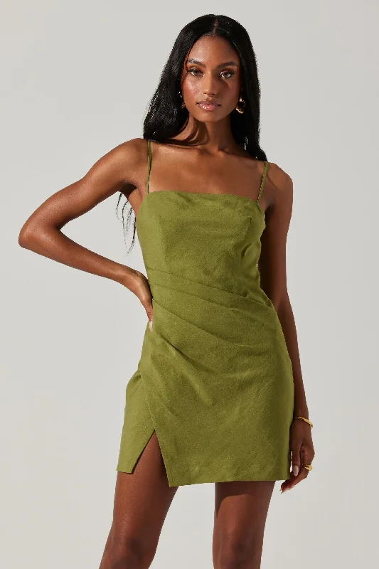 ASTR THE LABEL Isadora Draped Mini Dress Comfortable Off-Shoulder Mini Dress