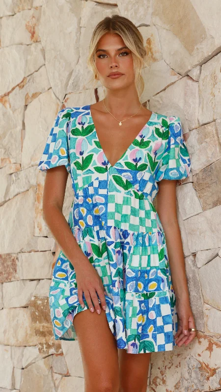 Banzai Mini Dress - Menorca Trendy Mini Dress with Belt
