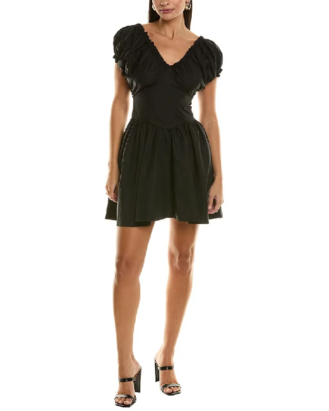 Avantlook Ruffle Mini Dress Comfortable Fit-and-Flare Mini Dress