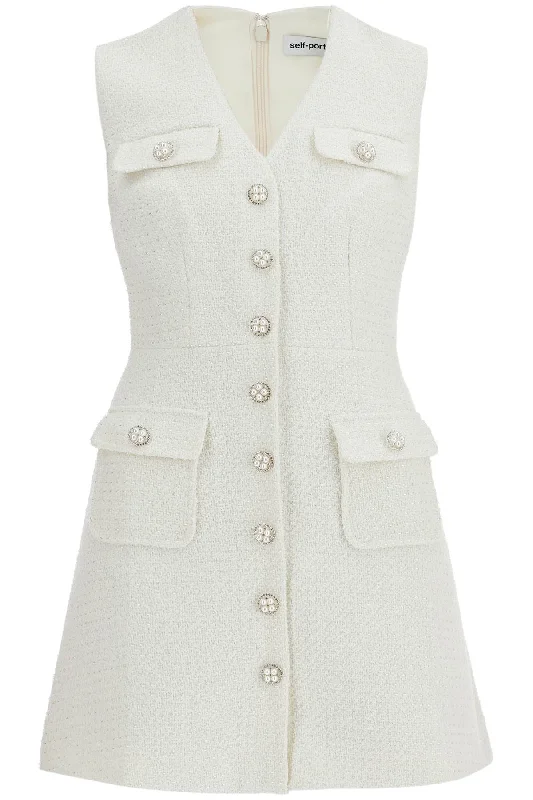 Self Portrait Women's Sleeveless Mini Dress In Elegant Vintage Mini Dress