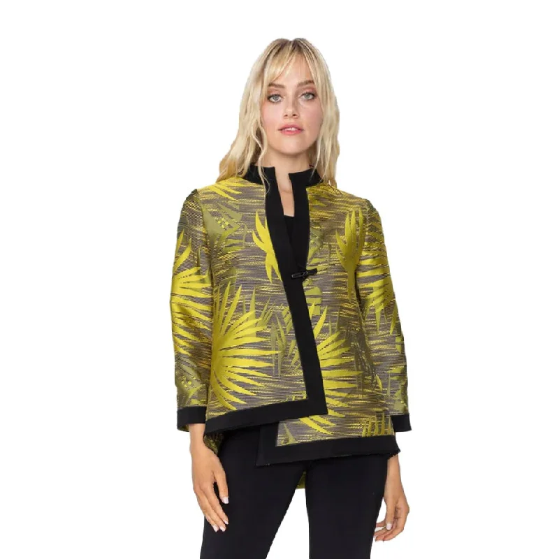 IC Collection "Tropical Citrine" One-Button Jacket - 5493J-CT Herringbone Jacket Checkered Jacket Solid Jacket