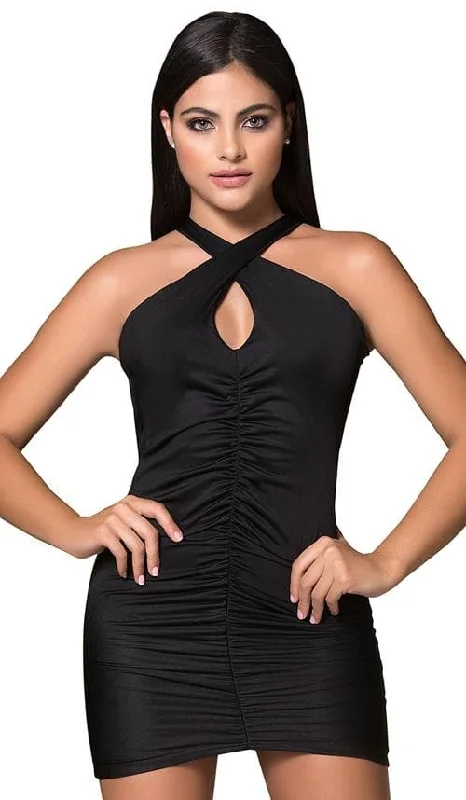 Criss Cross Keyhole Mini Dress - ST1006 Fashionable Party Mini Dress