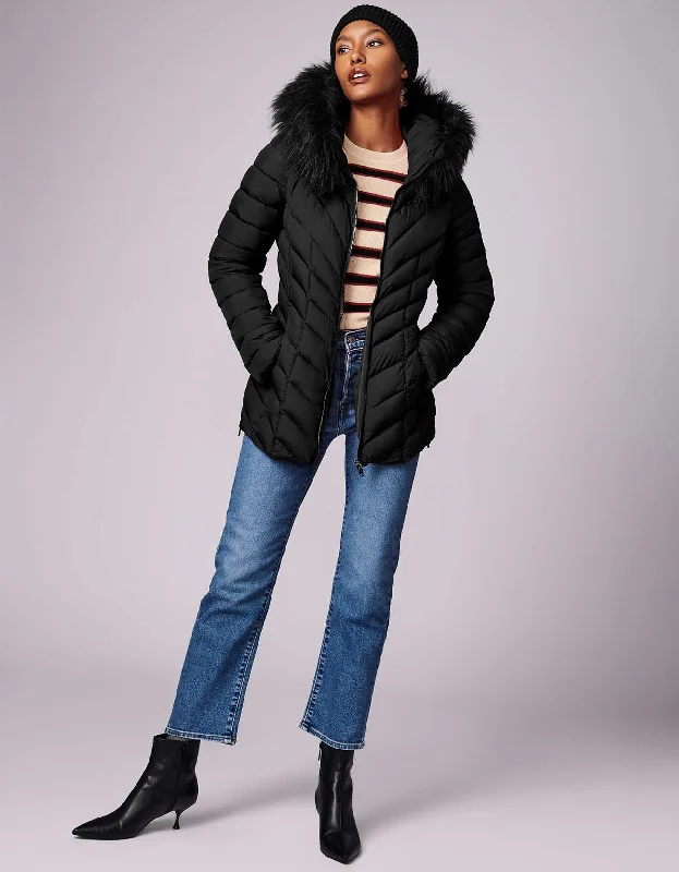 Denali Versatile Vegan Fur Puffer Jacket Satin Jacket Silk Jacket Chiffon Jacket