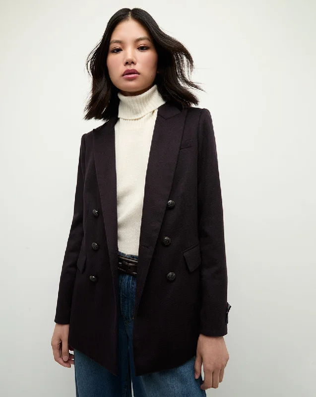 Ellette Luxe Cashmere Dickey Jacket Welt Pockets Slit Pockets Flap Pockets