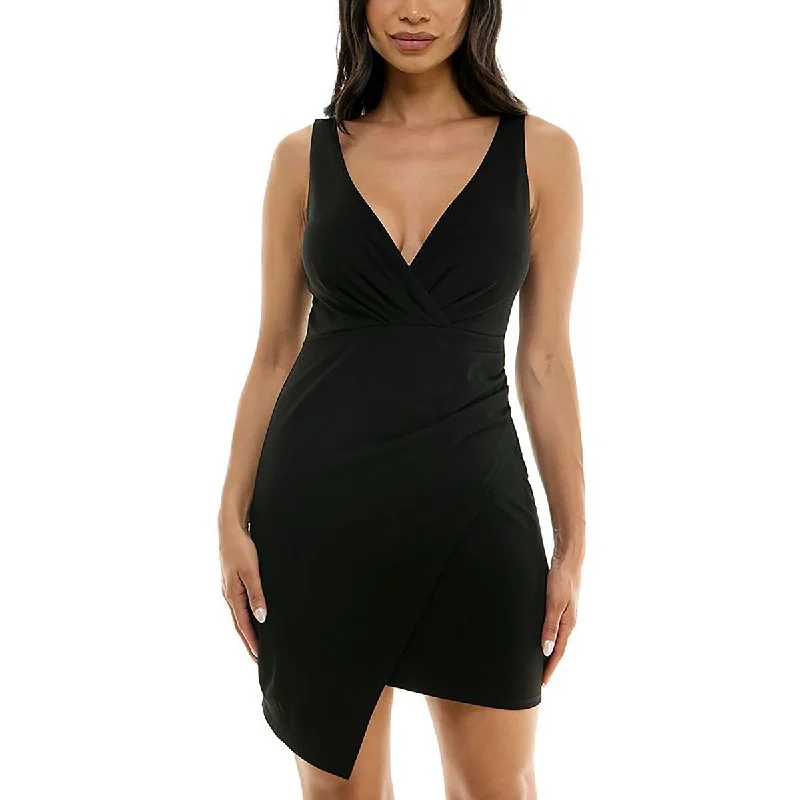 Emerald Sundae Womens Juniors Pleated Short Mini Dress Cozy Cotton Mini Dress