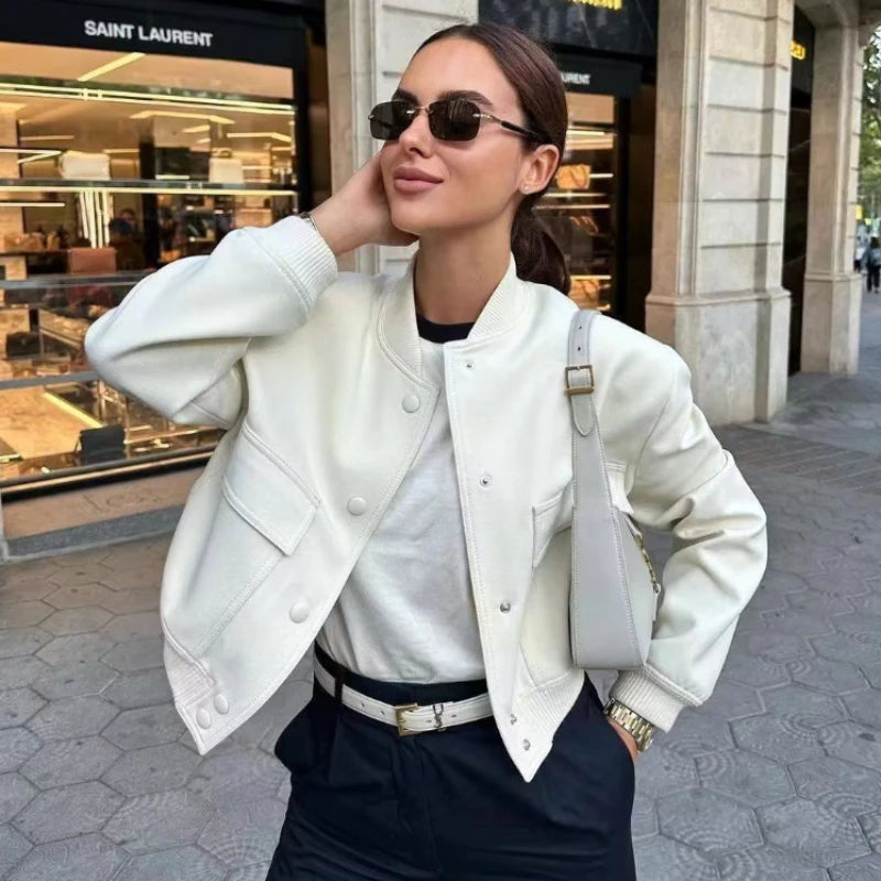 Fashion Pockets Autumn Solid Long Sleeve Casual New Chic Jacket Stand-Up Collar Roll-Neck Collar Turtle Neck Fashion Pockets Autumn Solid Long Sleeve Casual New Chic Jacket Stand-Up Collar Roll-Neck Collar Turtle Neck