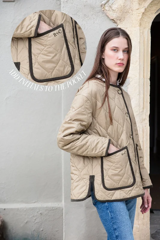 The Grace Quilted Jacket Oversized Jacket Tailored Jacket Straight Jacket