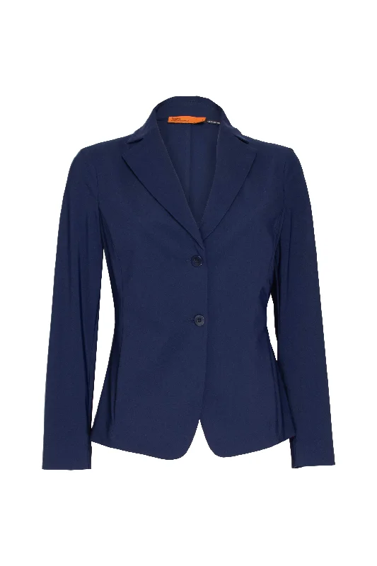 High Revere Collar Jacket - Indigo Jersey 8635 Faux Fur Jacket Real Fur Jacket Shearling Jacket