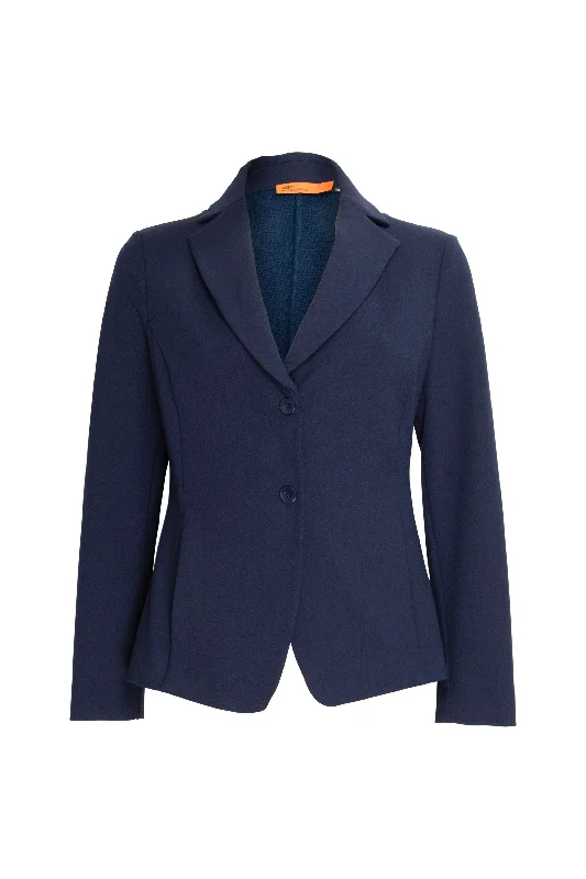 High Revere Collar Jacket - Indigo Stretch 6051 Bomber Jacket Anorak Windbreaker