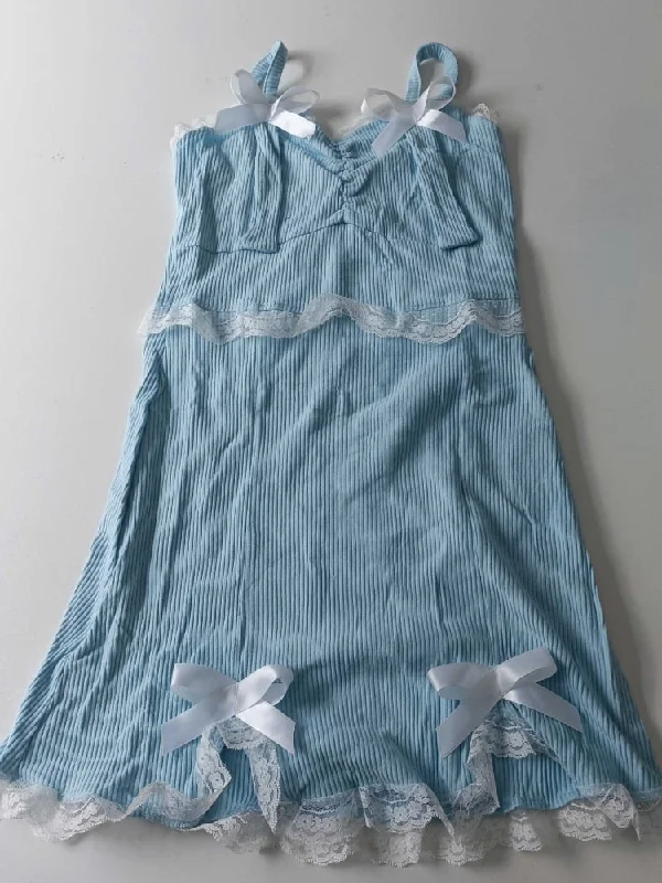 Only Bow Blue Dress