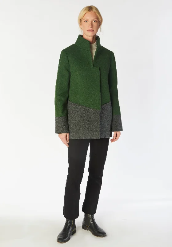 Jackson Jacket | Malachite Wool Fabric Cashmere Fabric Tweed Fabric