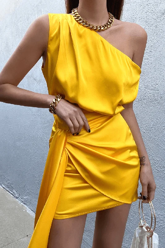 Kharisma Mini Dress - Mango Stylish Ruffle Mini Dress
