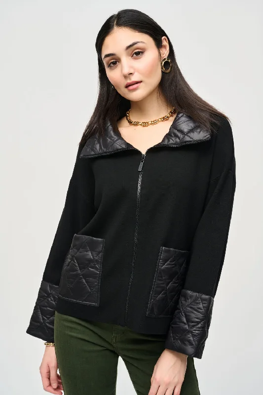 Joseph Ribkoff Quilted Casual Jacket, Style #243933 Mesh Jacket Canvas Jacket Denim Jacket