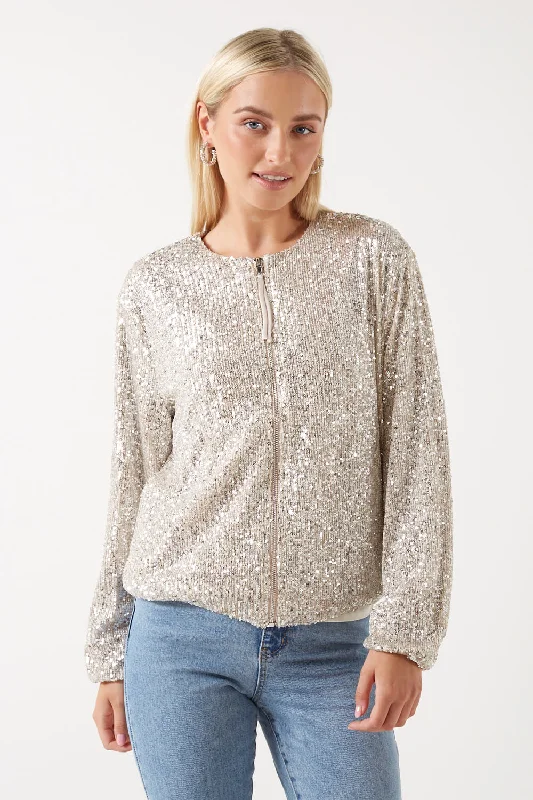 Luna Sequin Jacket Black Or Champagne Denim Jacket Leather Jacket Suede Jacket