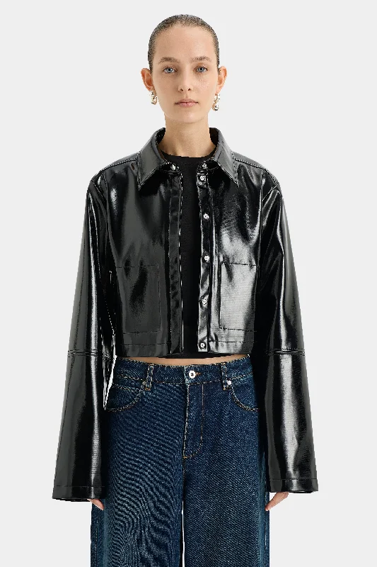 Midnight Crop Jacket Faux Fur Jacket Real Fur Jacket Shearling Jacket