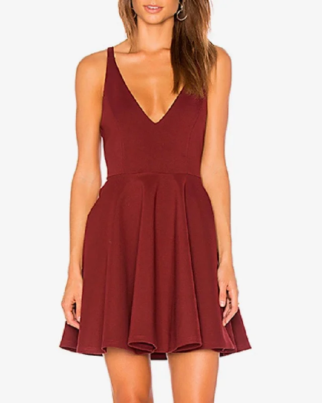 Final Sale - MINKPINK - Date Night Mini Dress in Spice Stylish Ruffle Mini Dress