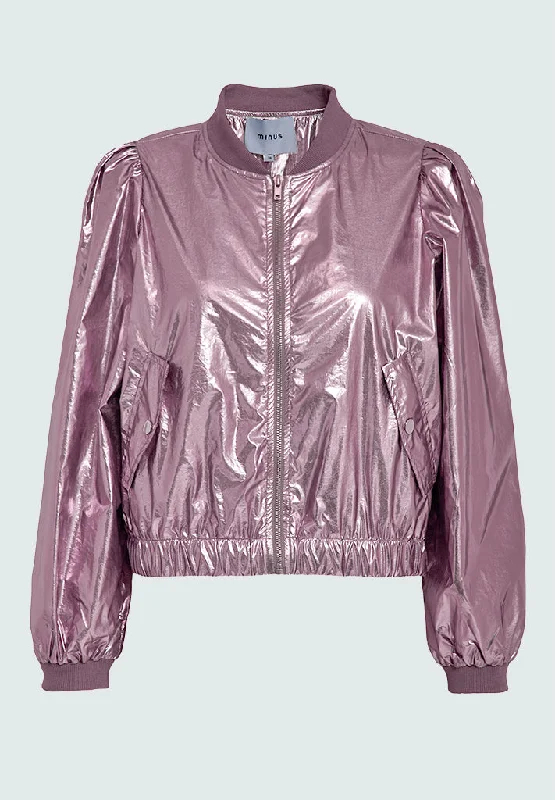 MSJanice Bomber Jacket - Soft Lilac Quilted Jacket Puffer Jacket Insulated Jacket
