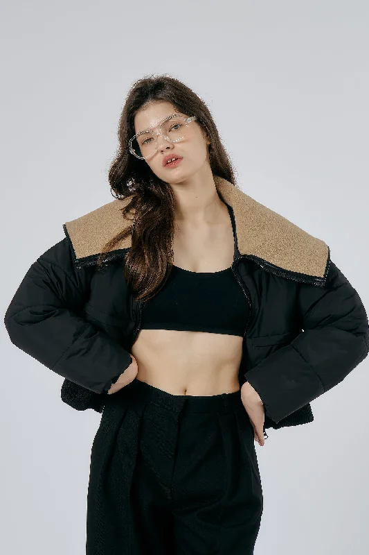 Olivia Cropped Puffer Jacket Anorak Shell Jacket Lightweight Jacket