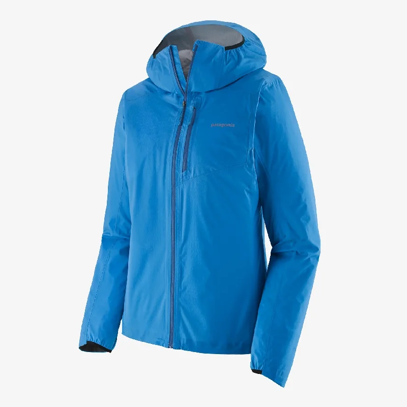 Patagonia Storm Racer Waterproof Jacket | Vessel Blue | Womens Zippered Front Buttoned Front Snap Front