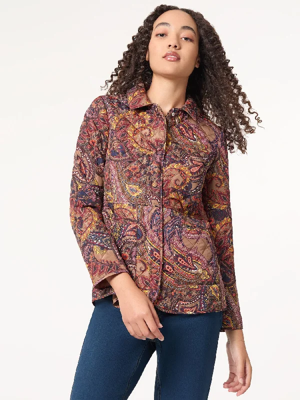 Printed Quilted Jacket Print Jacket Jacquard Jacket Embroidered Jacket