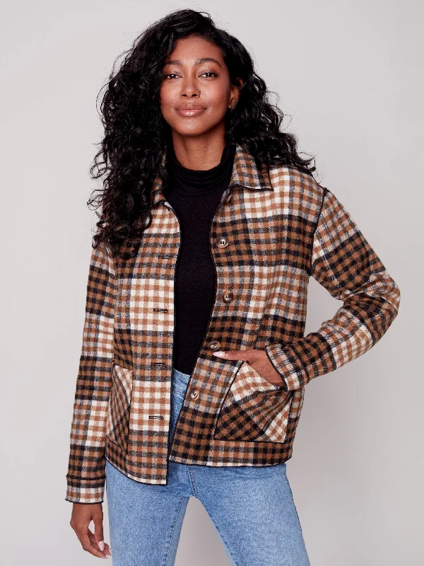 Reversible Plaid Jacket - Truffle Striped Jacket Polka Dot Jacket Floral Jacket