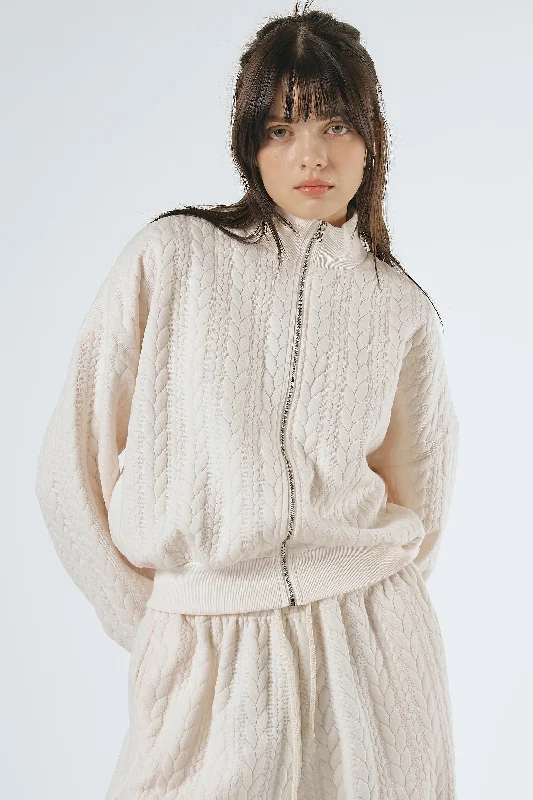 Stacy Cable Jacket Hooded Jacket Caped Jacket Shawl Collar Jacket