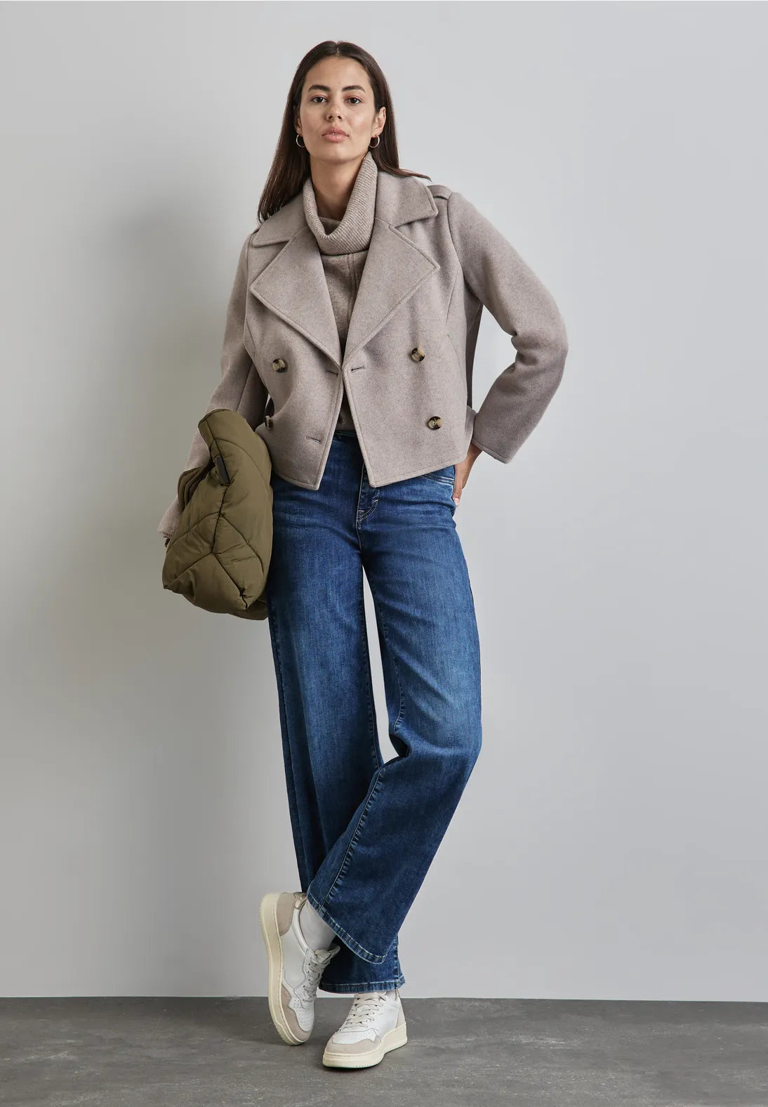 Street One Short Military style Jacket. Mocha Collared Jacket Crew Neck Jacket Turtle Neck Jacket Street One Short Military style Jacket. Mocha Collared Jacket Crew Neck Jacket Turtle Neck Jacket