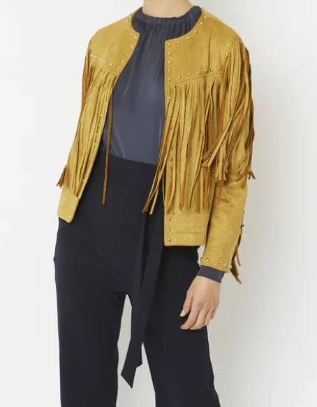 Suede Tassel Jacket - 2 Colors Wool Jacket Cashmere Jacket Tweed Jacket