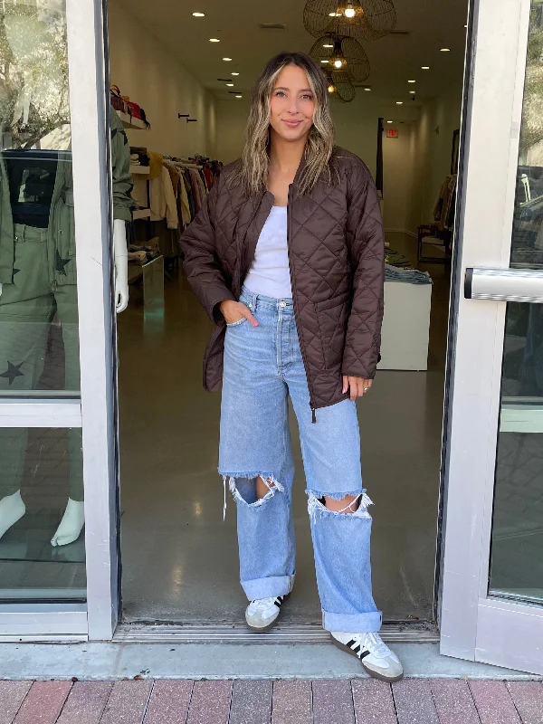 Sunrise Quilted Bomber Jacket Denim Jacket Leather Jacket Suede Jacket