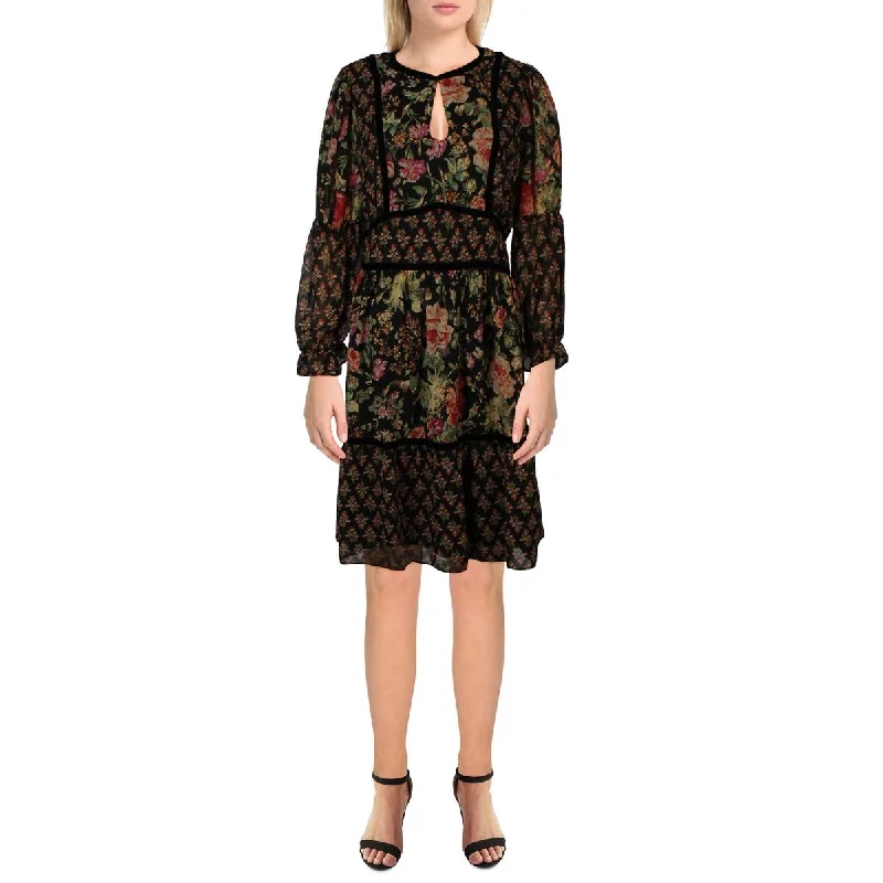 Tahari Womens Plus Floral Print Work day Wear Mini Dress Fashionable Polka Dot Mini Dress