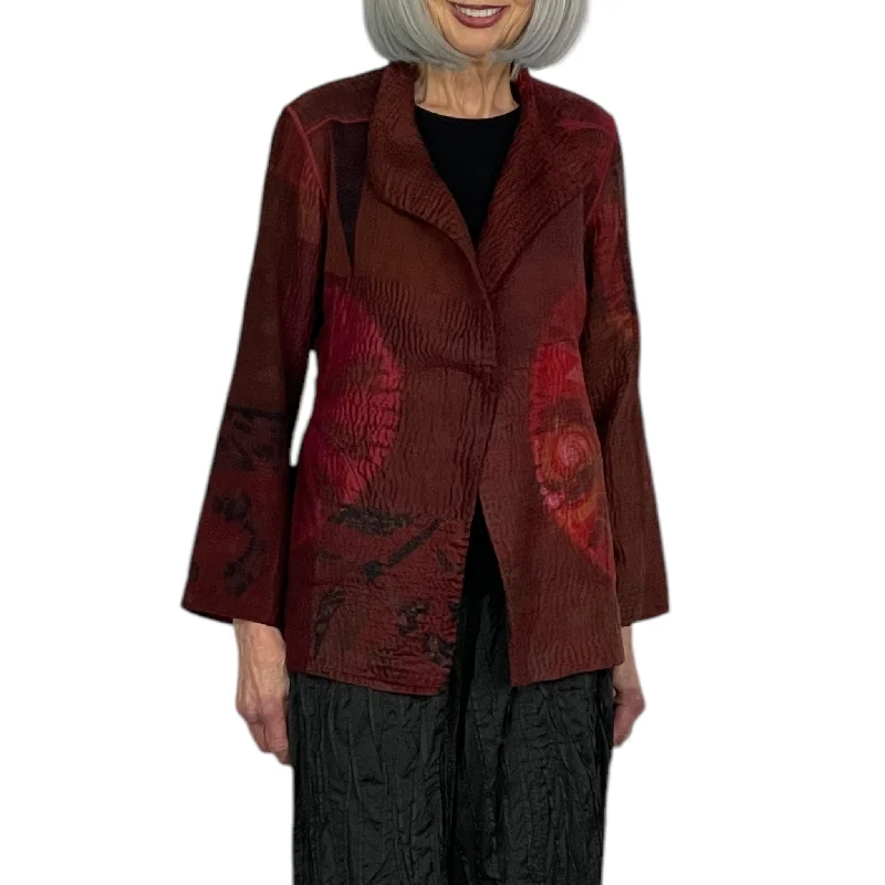 SHIBORI TIE-DYE SHORT JACKET Fleece Jacket Down Jacket Parka