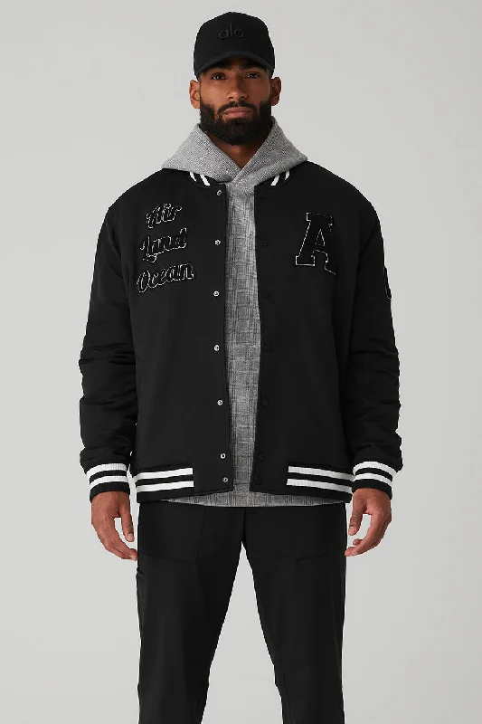 G.O.A.T Jacket - Black Denim Fabric Leather Fabric Suede Fabric